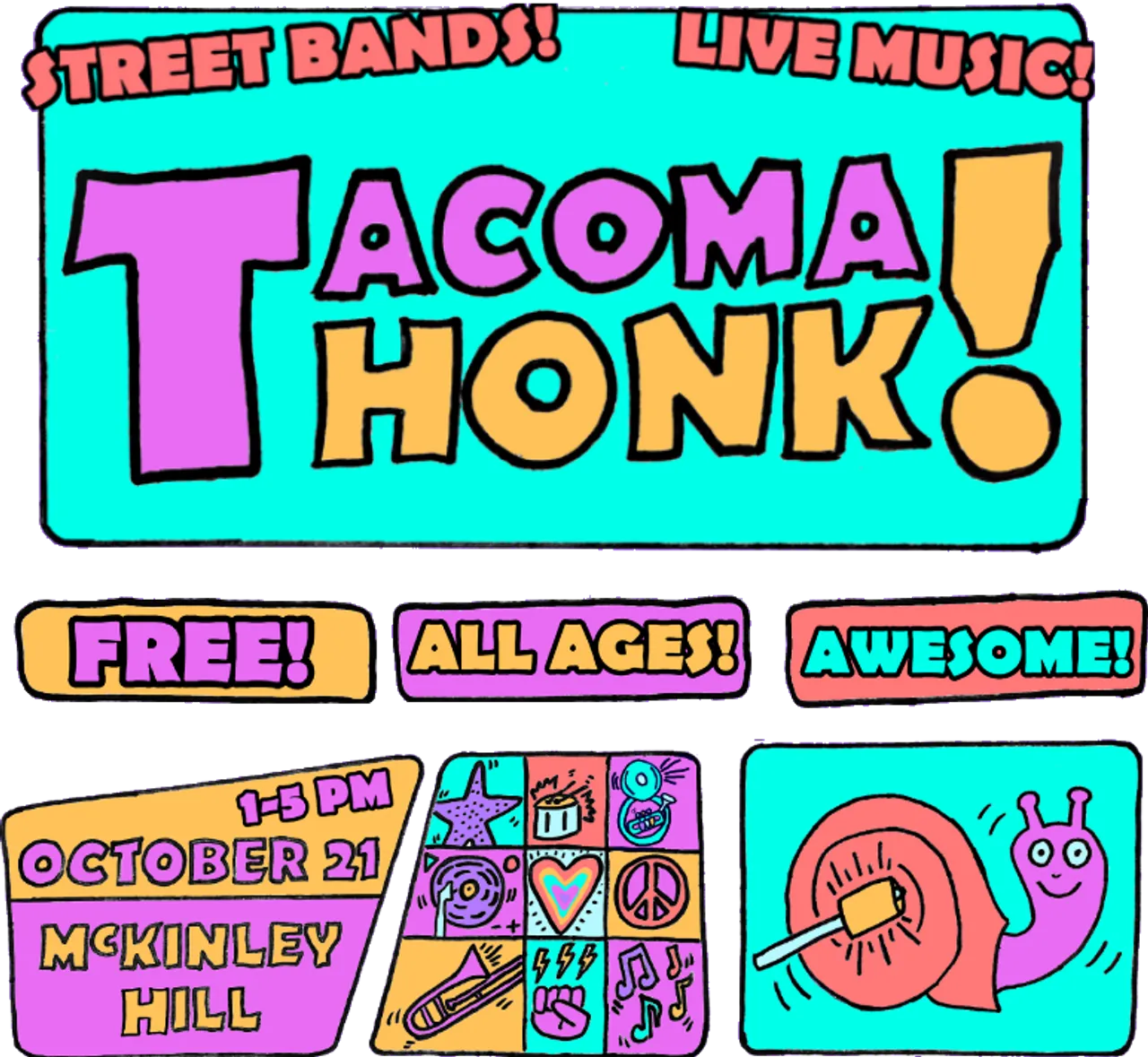 Tacoma HONK! | 1-5PM | October 21 | McKinley Hill