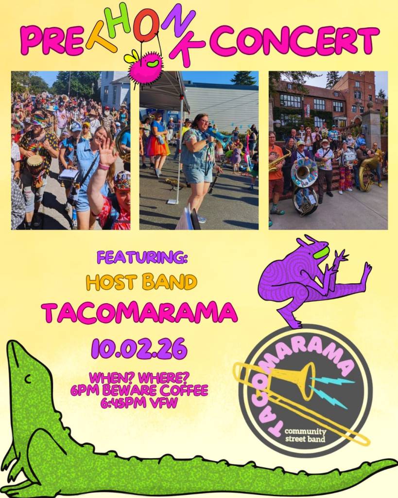 On 10-2-26 at 6 pm at Beware Coffee and 6:45 pm at VFW